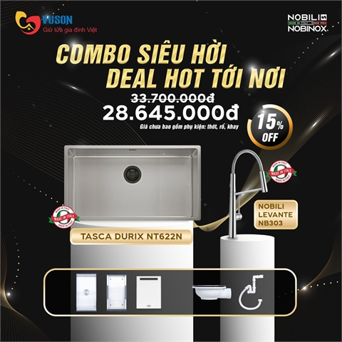 Combo Nobinox Durix-Levante Inox AISI 304 Cao Cấp